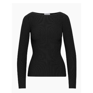 Aritzia Babaton Scuplt Knit Opus Longsleeve (Black)